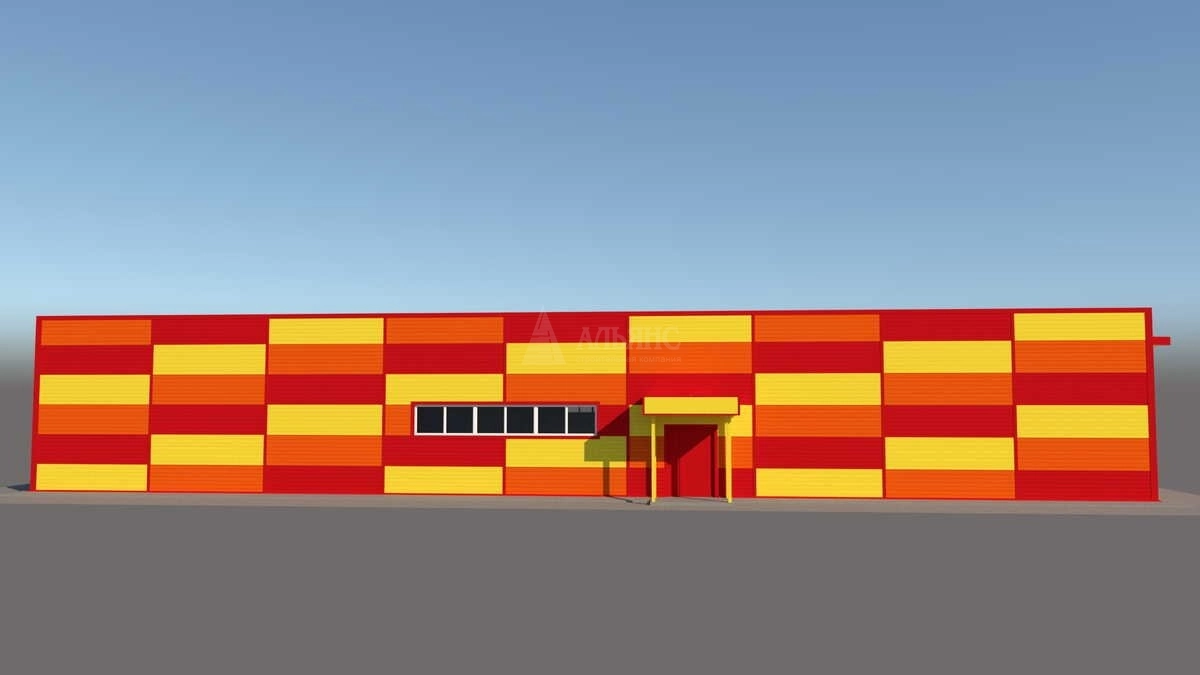 3D визуализация Торговый центр из сэндвич-панелей - фото 3