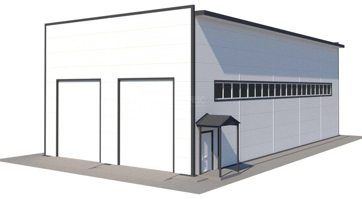 3D визуализация Грузовое СТО из сэндвич-панелей - фото 6